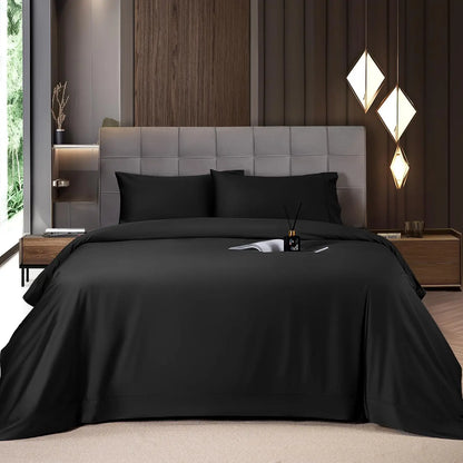 Shilucheng Bamboo Sheets Set 4/6 Pc,Cooling Breathable & Hotel Luxury Super Silky Soft, 16'' Deep Pocket, Wrinkle, Fade Resistant Springtok