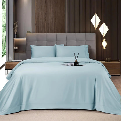 Shilucheng Bamboo Sheets Set 4/6 Pc,Cooling Breathable & Hotel Luxury Super Silky Soft, 16'' Deep Pocket, Wrinkle, Fade Resistant Springtok