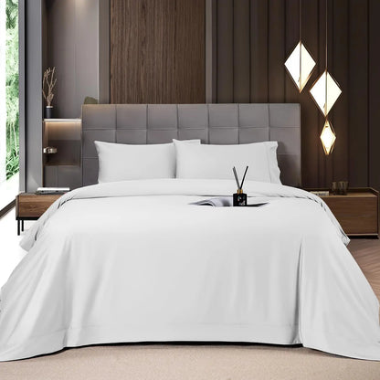 Shilucheng Bamboo Sheets Set 4/6 Pc,Cooling Breathable & Hotel Luxury Super Silky Soft, 16'' Deep Pocket, Wrinkle, Fade Resistant Springtok